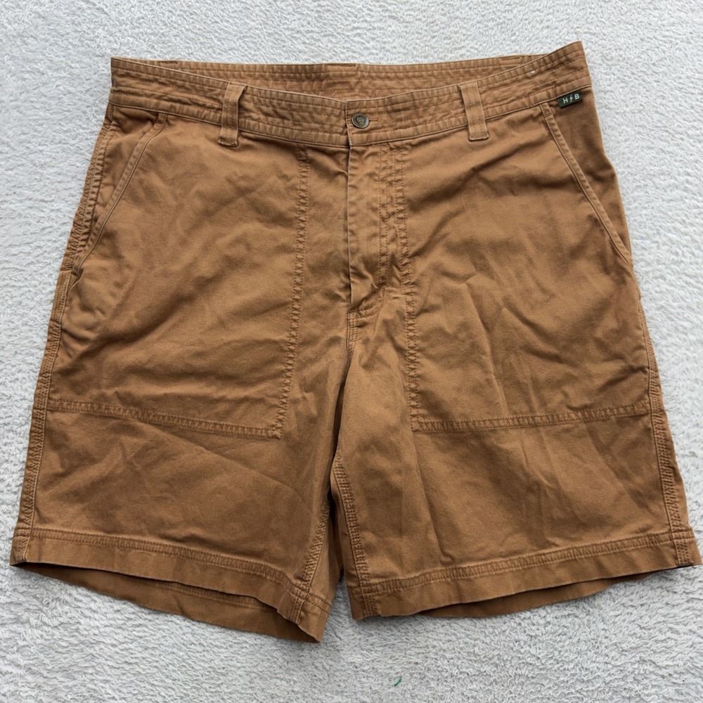 Howler Bros Horizon Hybrid Shorts Mens 36 Brown Cotton Stretch Utility